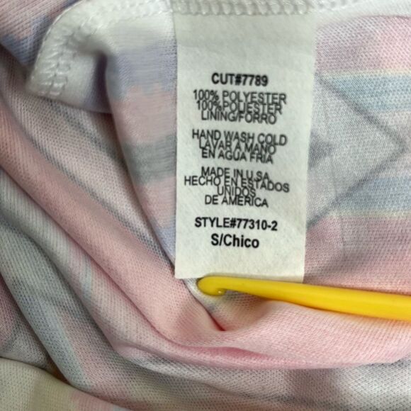 Andree Racer Back Chevron Chiffon Maxi Dress Sleeveless Women Small Geometric - Picture 7 of 12